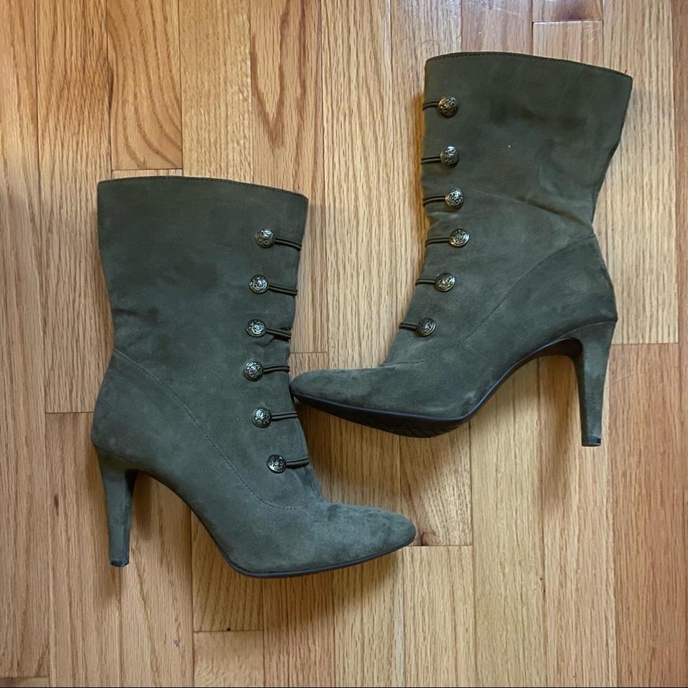 RIALTO Women Size 9 Chung Fabric Pointed Toe Mid-Calf Fashion Boots